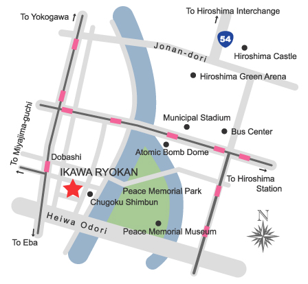 Map around IKAWA RYOKAN